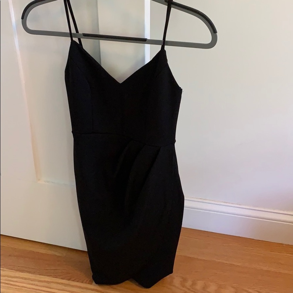 Lulus XS black bodycon. wrap bottom